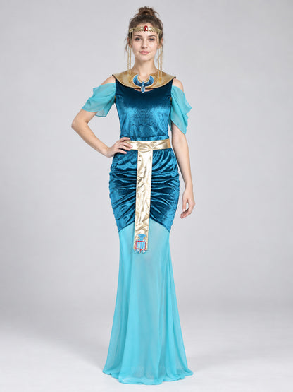 Egyptian-Style Costume with Gold Trim
