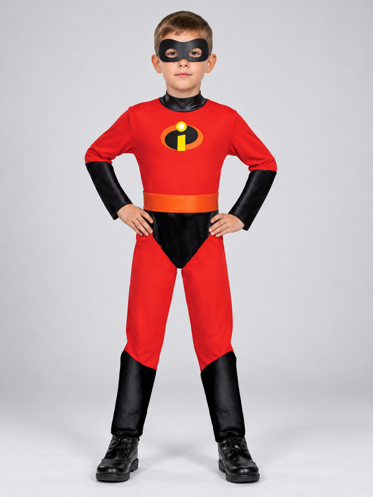Kids' Superhero Carnival Costume Red with Mask