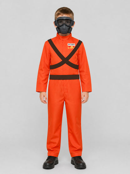 Lethal Company Cosplay Costume: Jumpsuit and Mask on-model view