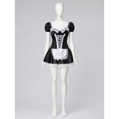 Black-and-White Cosplay Costume for Stage Performances