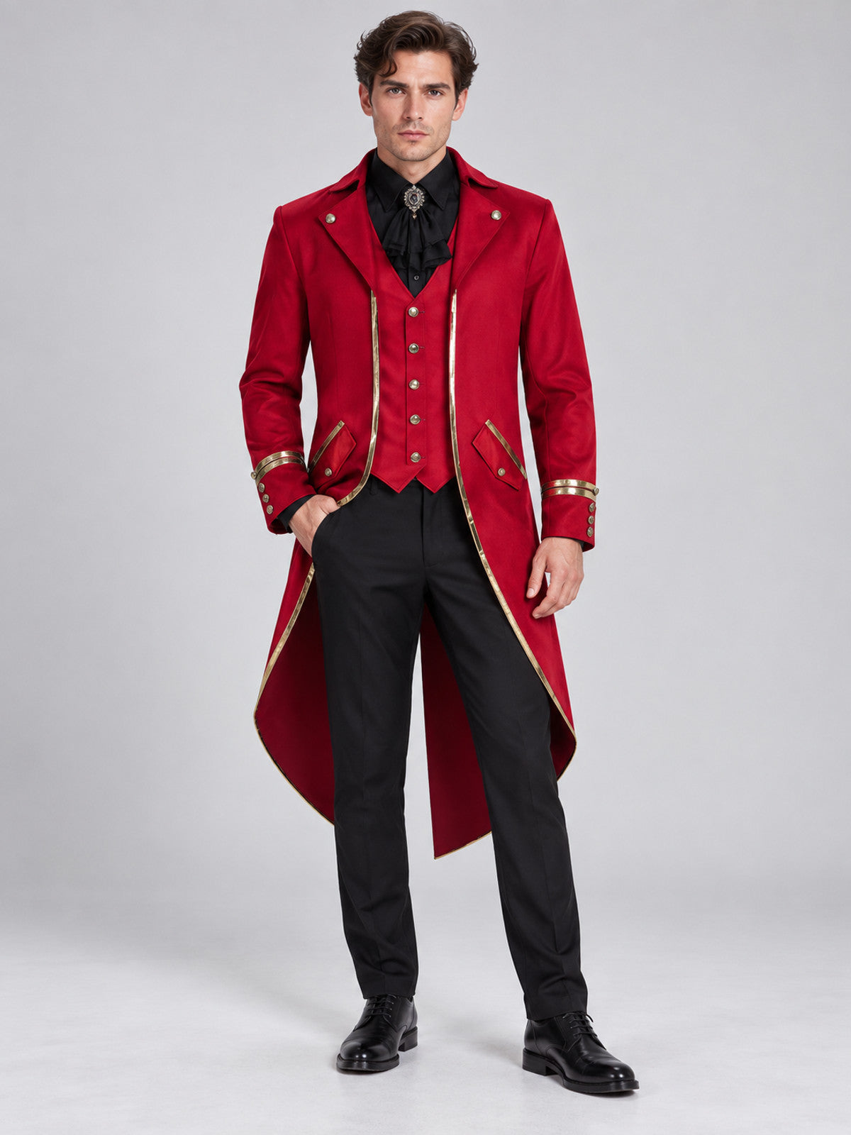 Red Vampire Carnival Costume Tailcoat
