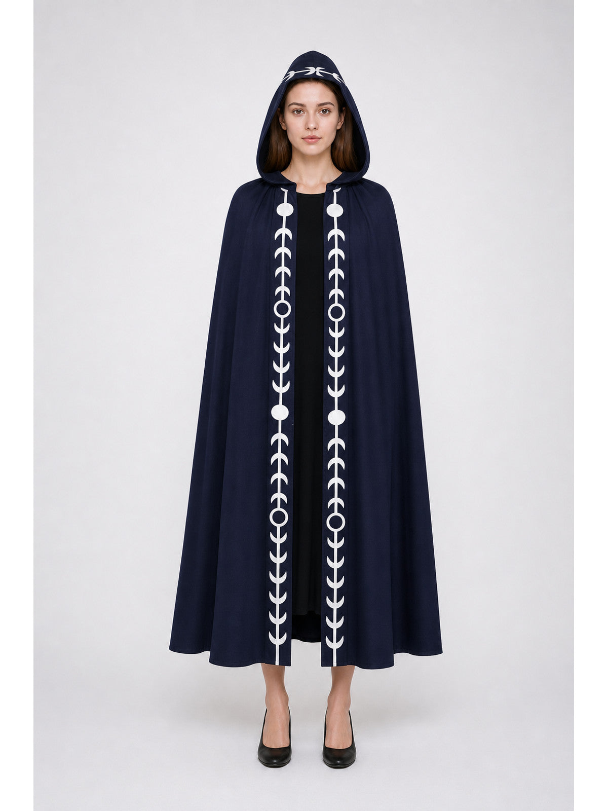 Hooded Cloak Cape, Blue, for Cosplay main product view