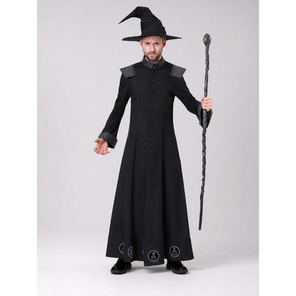 Halloween Wizard Costume with Hat and Robe