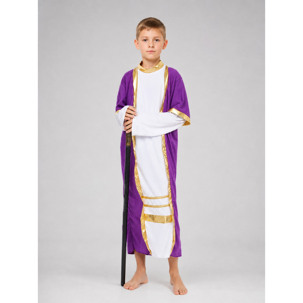 Arabian-style carnival costume with accessories on-model view