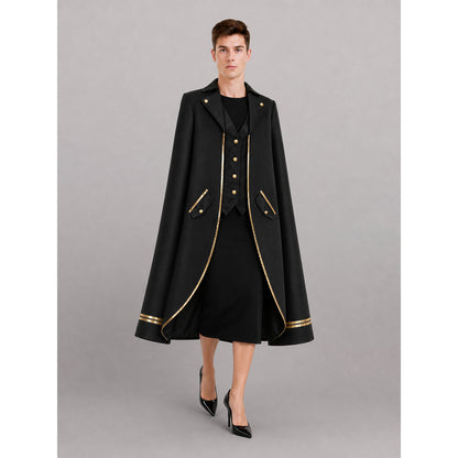 Black Costume Tailcoat with Gold Trim