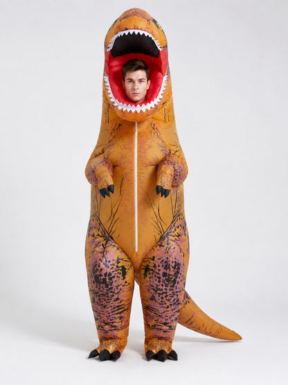 Inflatable Dinosaur Costume with Long Tail front view
