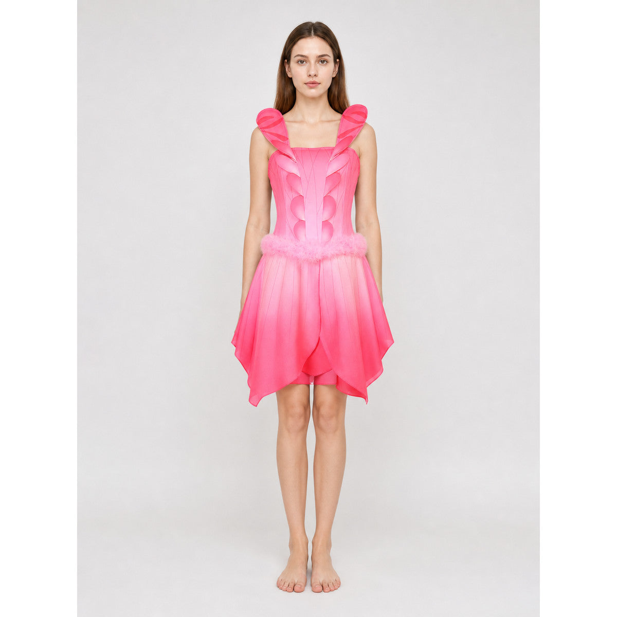 Pink Fairy Cosplay Dress with Full Skirt