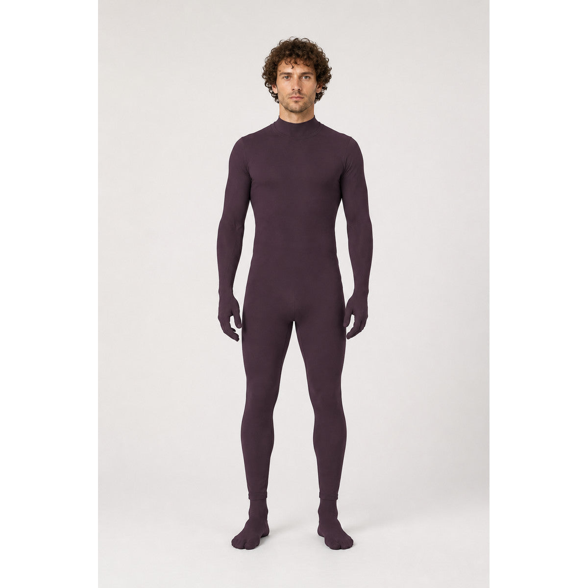 Fitted Zentai Jumpsuit with Open Head