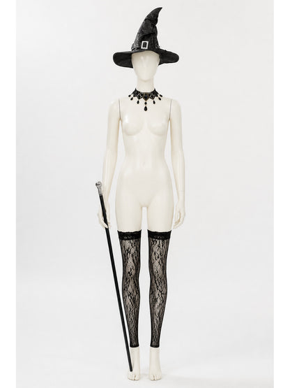 Gothic Costume with Hat, Cane, and Accessories main product view