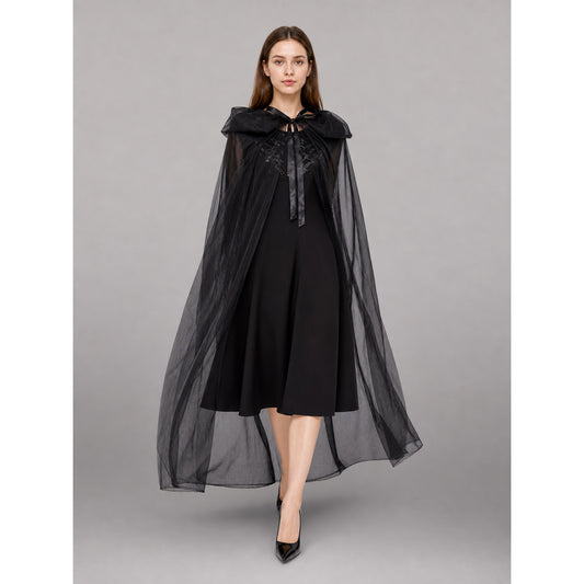 Black Hooded Costume Cloak for Cosplay