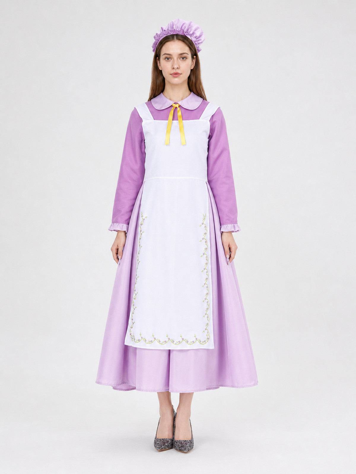 “Teapot” cosplay costume designed in a fairy-tale stage style. The design is on-model view