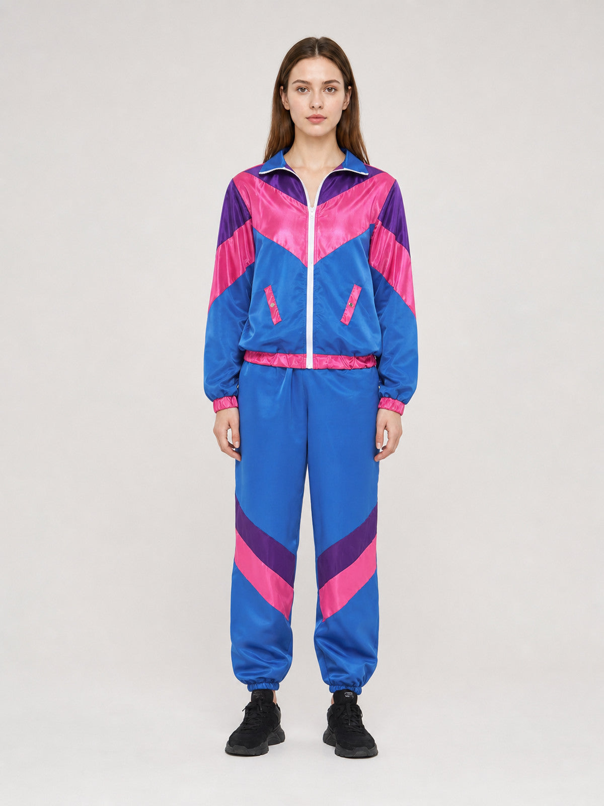 Performance costume: jacket and pants, retro style on-model view