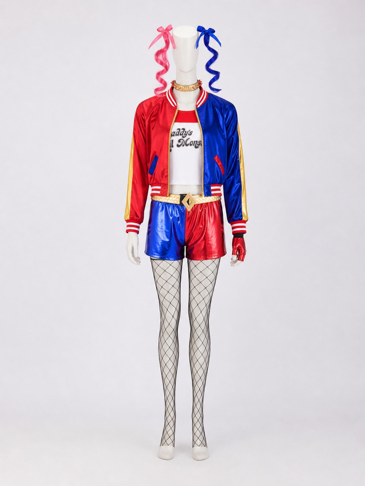 Harley Quinn Costume, Cosplay Set on-model view