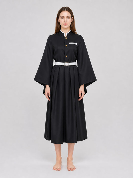 Anime-Inspired Cosplay Costume with Wide Sleeves on-model view