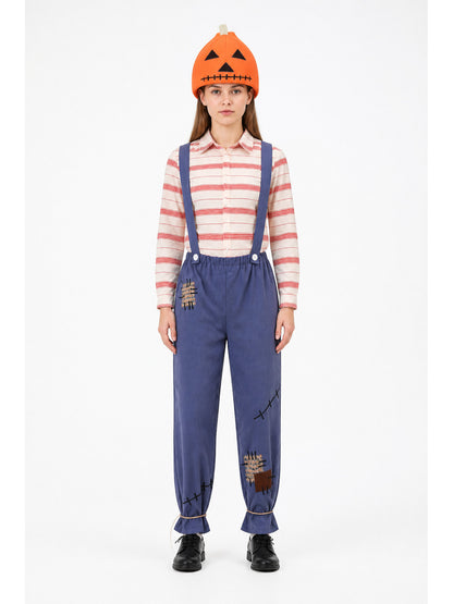 Scarecrow Costume with Pumpkin Headpiece main product view