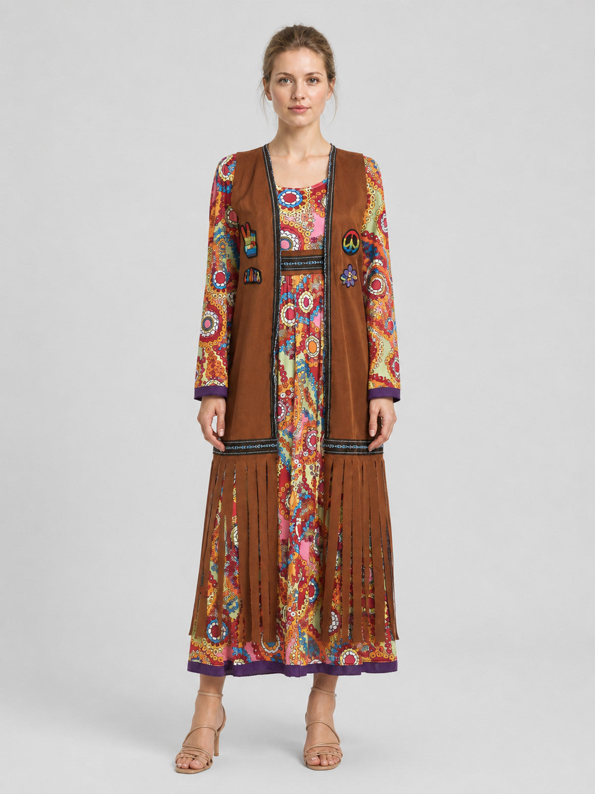 Retro Disco Stage Costume with Fringe
