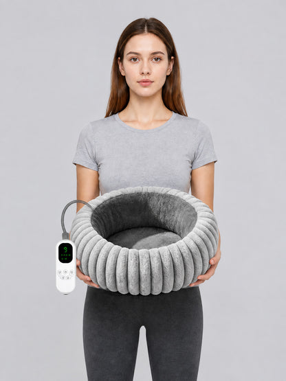 Heated Pet Bed, Gray on-model view