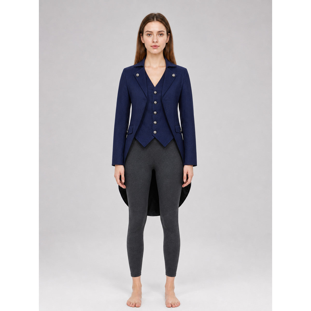 Dark Navy Cosplay Tailcoat with Black Tails
