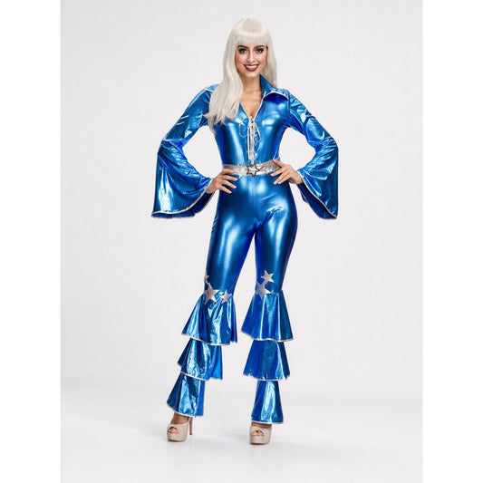 70s Disco Costume Jumpsuit with Belt