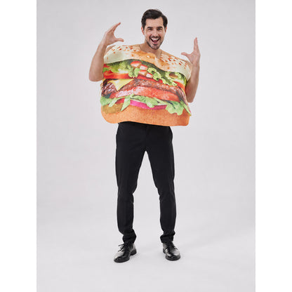Hamburger Costume for Halloween, Parties, and Stage Performances on-model view