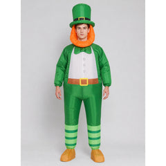 Green Inflatable Leprechaun Costume for Celebrations