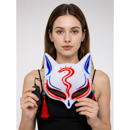 Carnival Headpiece, Glowing Fox Mask main product view
