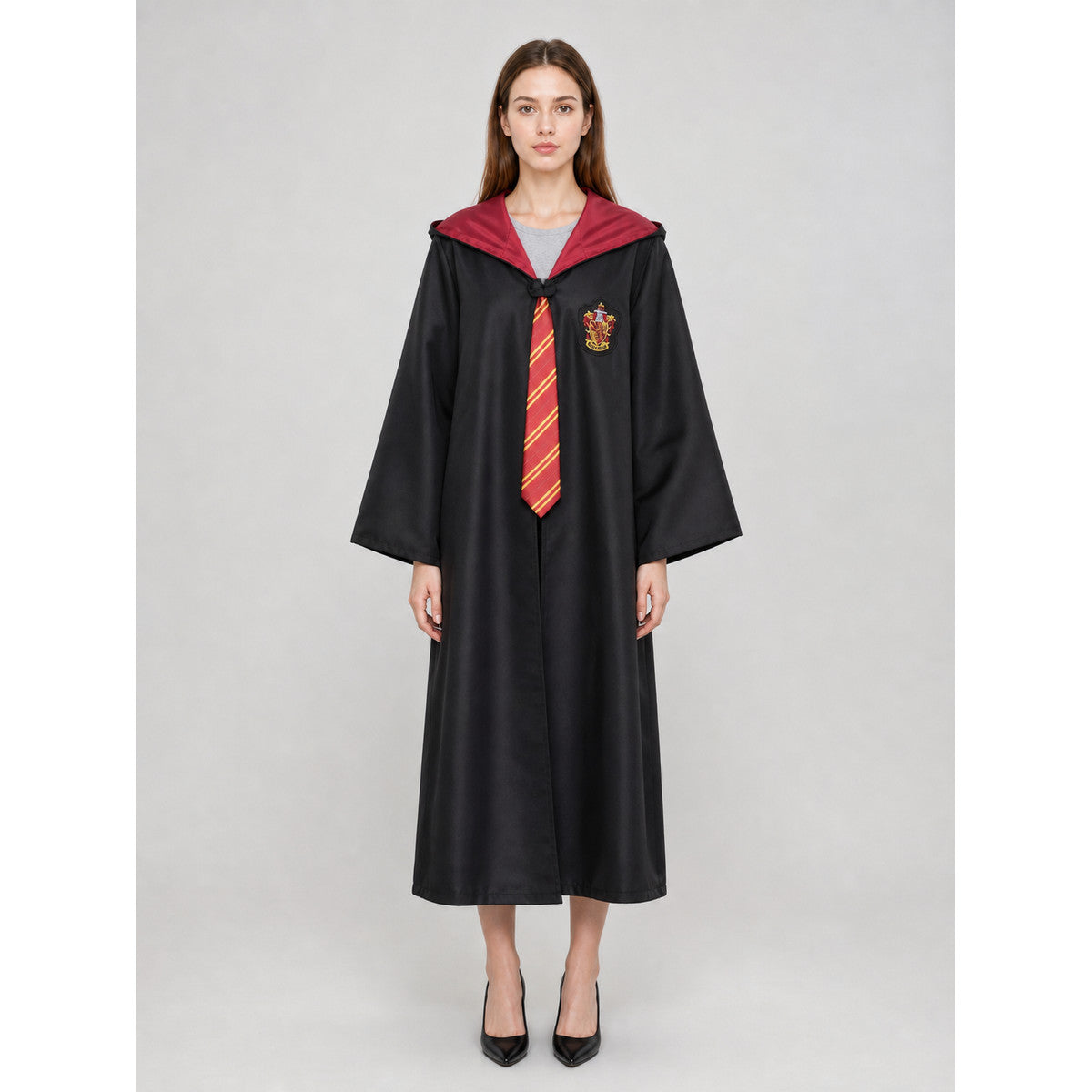 Hooded cosplay robe, tie included