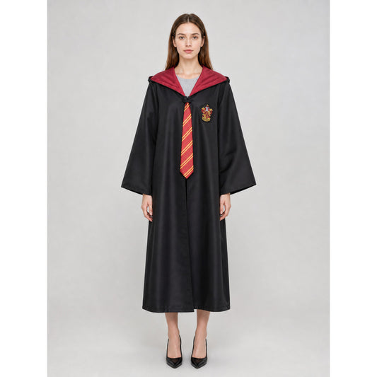 Hooded cosplay robe, tie included