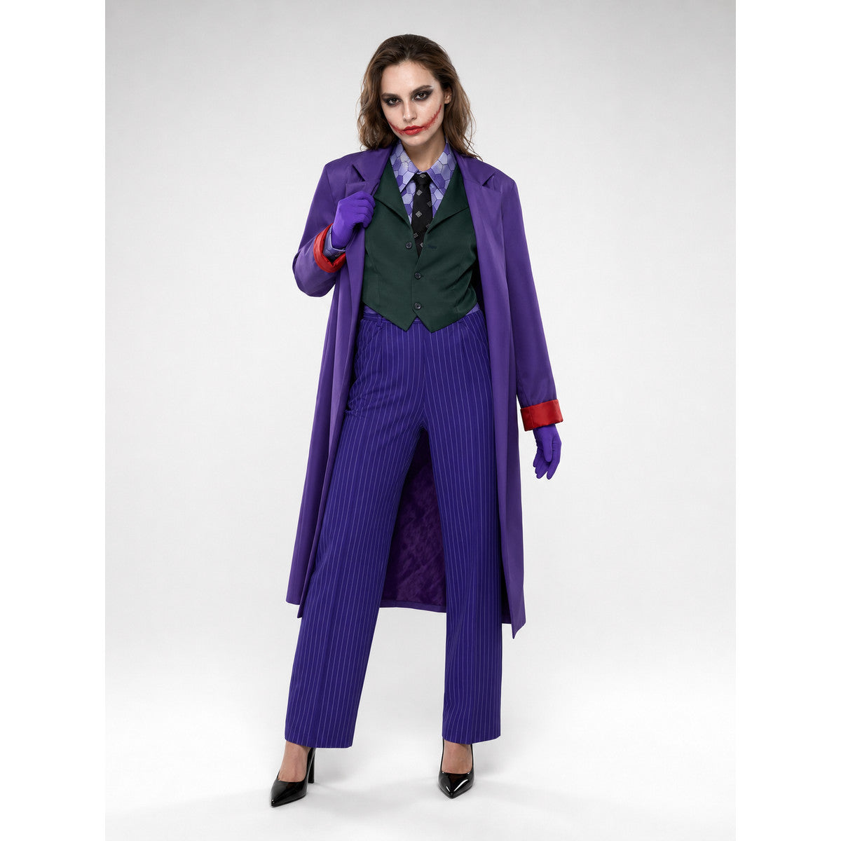 Clown Cosplay Costume: Purple Joker Look