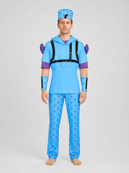 Johnny Joestar Cosplay Costume Set with Hat on-model view