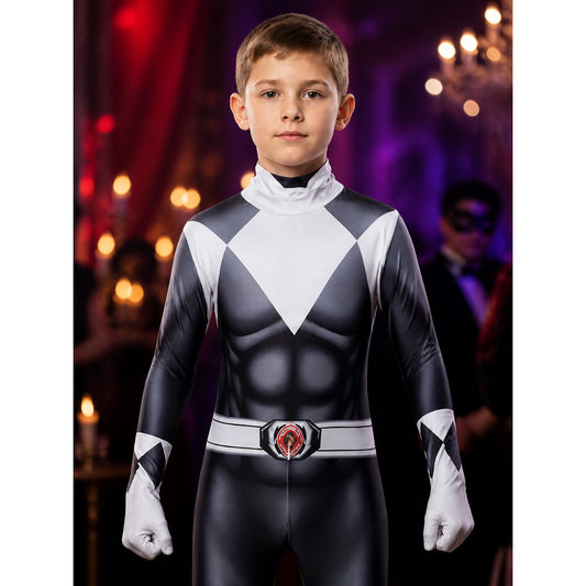 Unisex Full Head Mask Muscle Print Bodysuit Halloween Costume on-model view