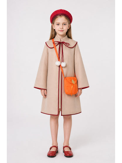 Anya Cosplay Costume: Coat, Dress, Hat, and Bag