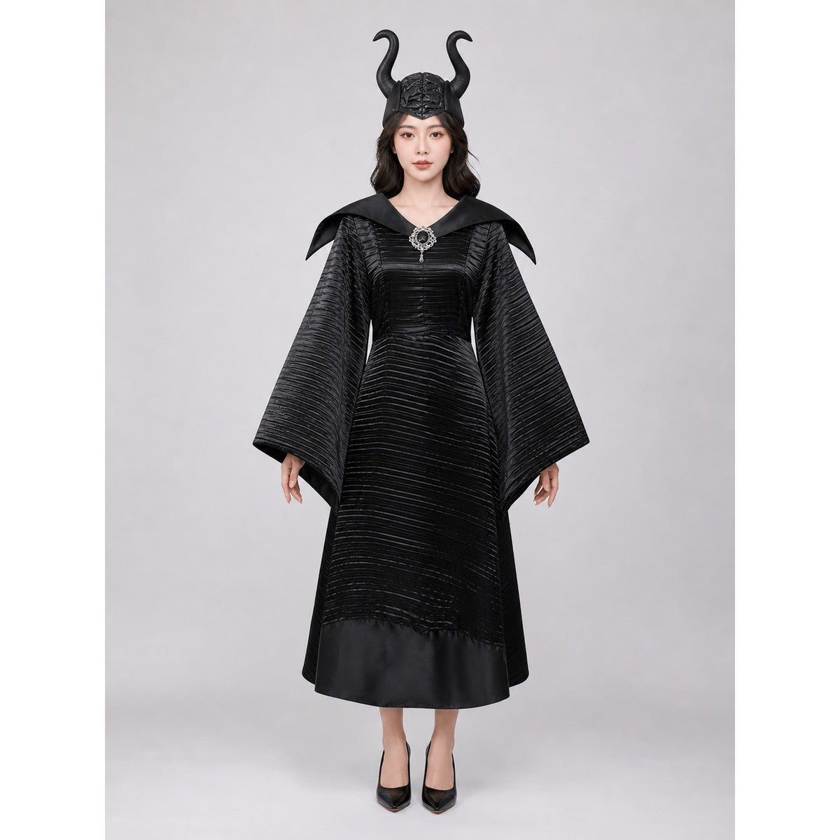 Gothic Cosplay Costume with Dress and Hat
