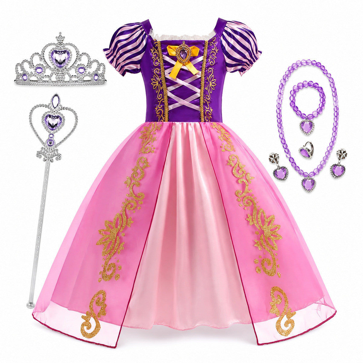 2026 Girl Princess Dress Costume Princess Cosplay Halloween Carnival Party Vestidos Kid Dress - Color:B