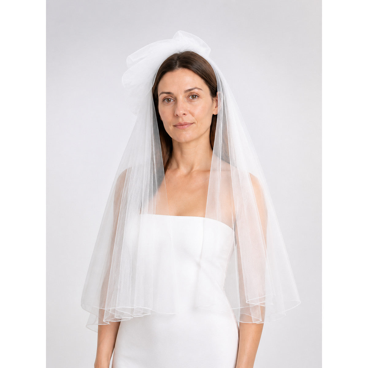 White Double-Layer Halloween Carnival Headpiece main product view