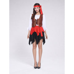Pirate Costume with Corset and Scarf