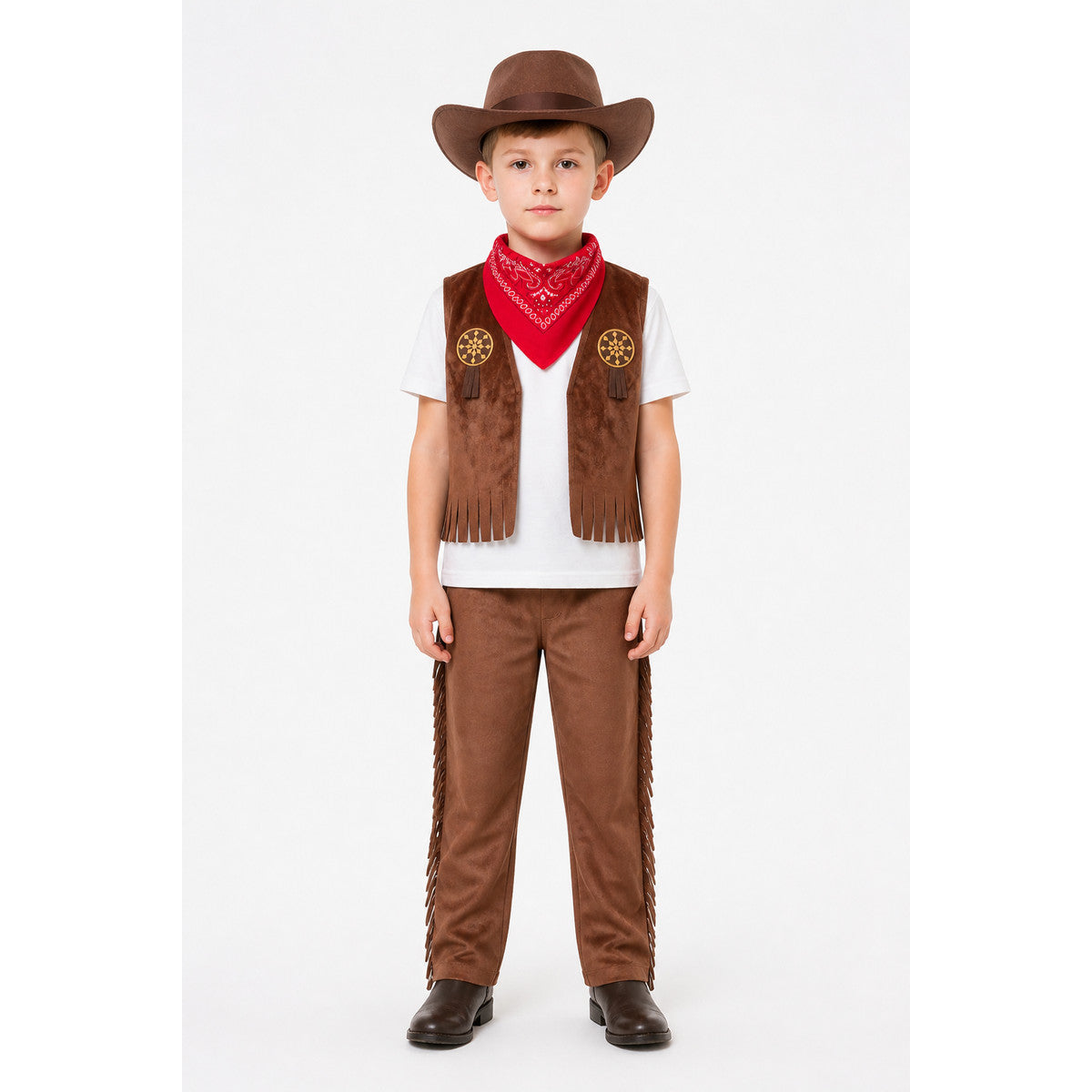 Cowboy Costume with Vest, Hat, and Bandana for Halloween main product view