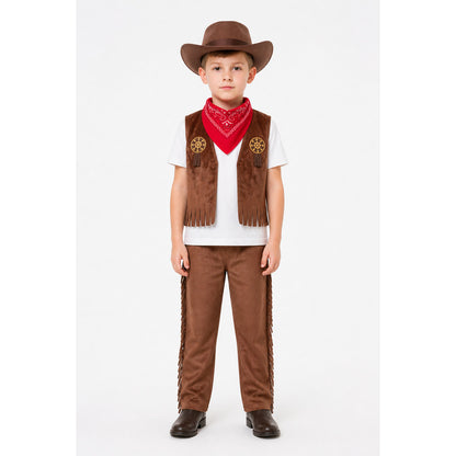 Cowboy Costume with Vest, Hat, and Bandana for Halloween main product view