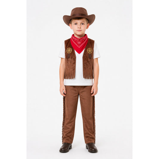 Cowboy Costume with Vest, Hat, and Bandana for Halloween main product view
