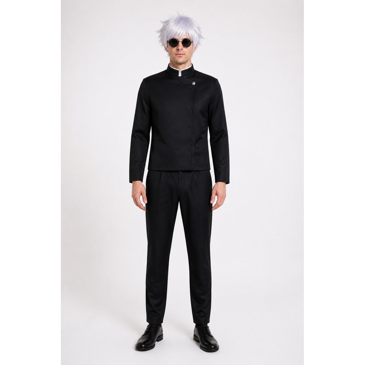 Satoru Gojo Cosplay Costume with Wig and Glasses, S-XXXL main product view