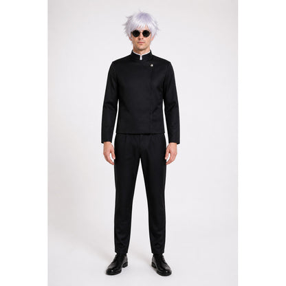 Satoru Gojo Cosplay Costume with Wig and Glasses, S-XXXL main product view