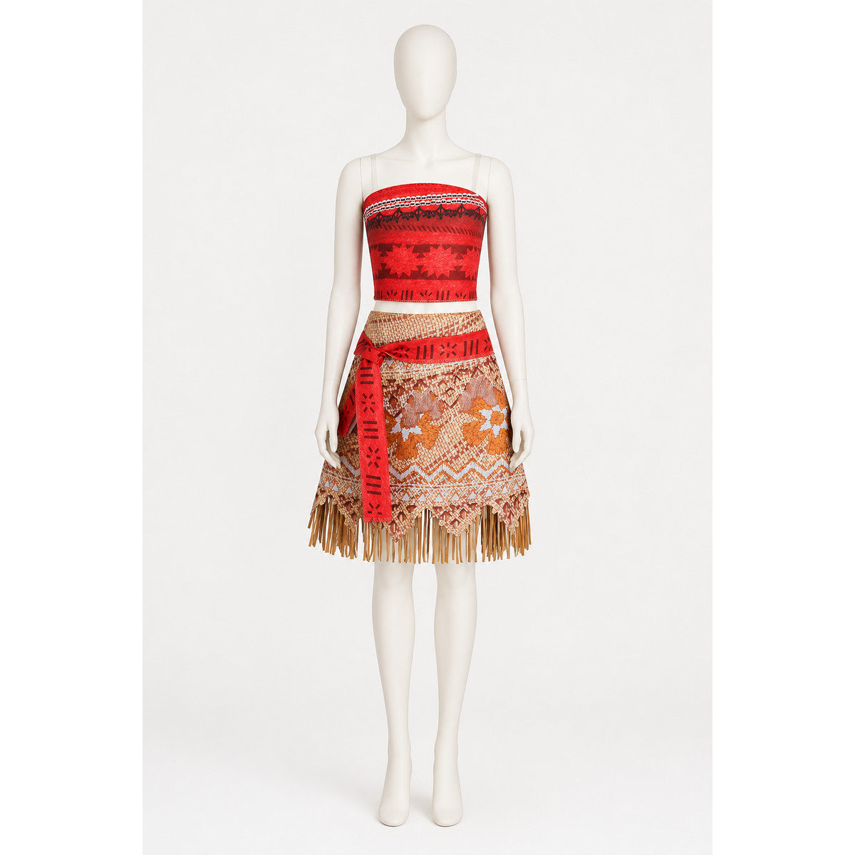 Girls' Carnival Costume with Fringe Top and Skirt main product view