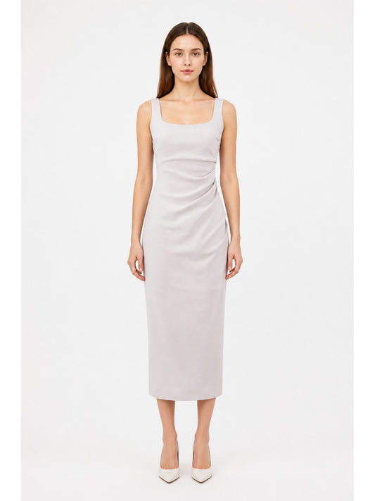Fitted Sleeveless Pleated Midi Dress main product view