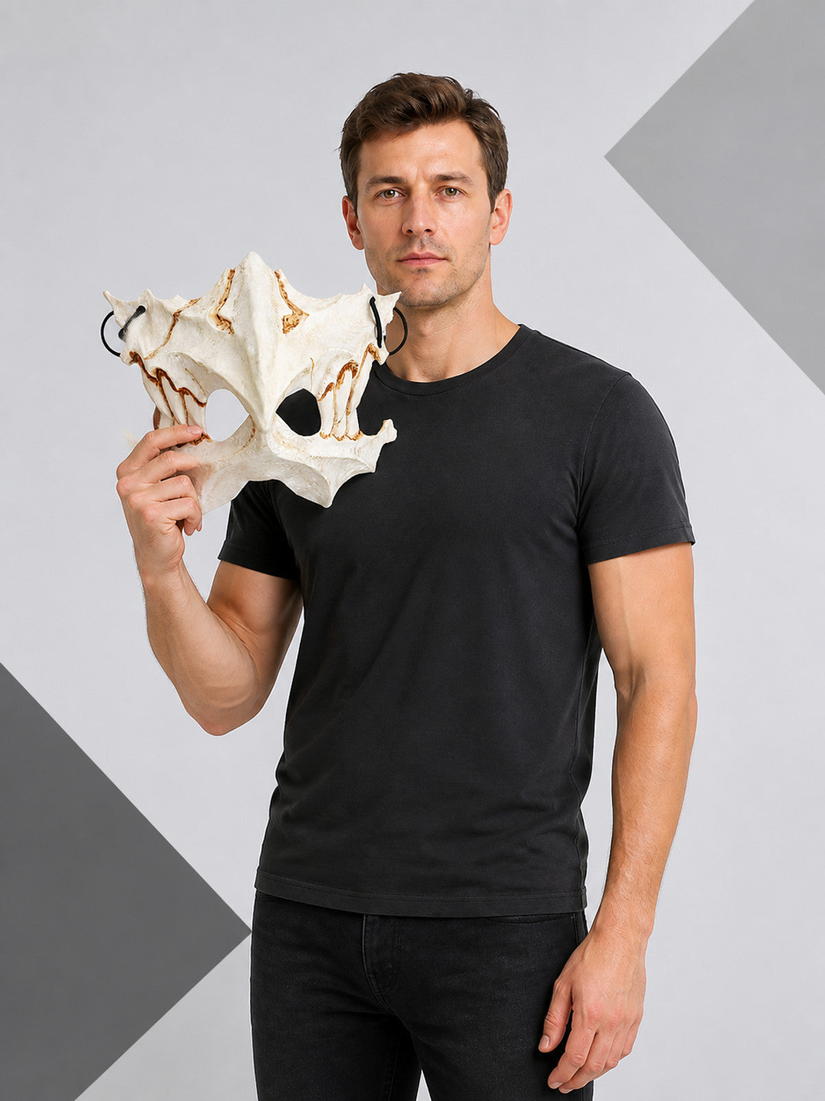 Carnival Skull Mask with Bones for Halloween and Cosplay