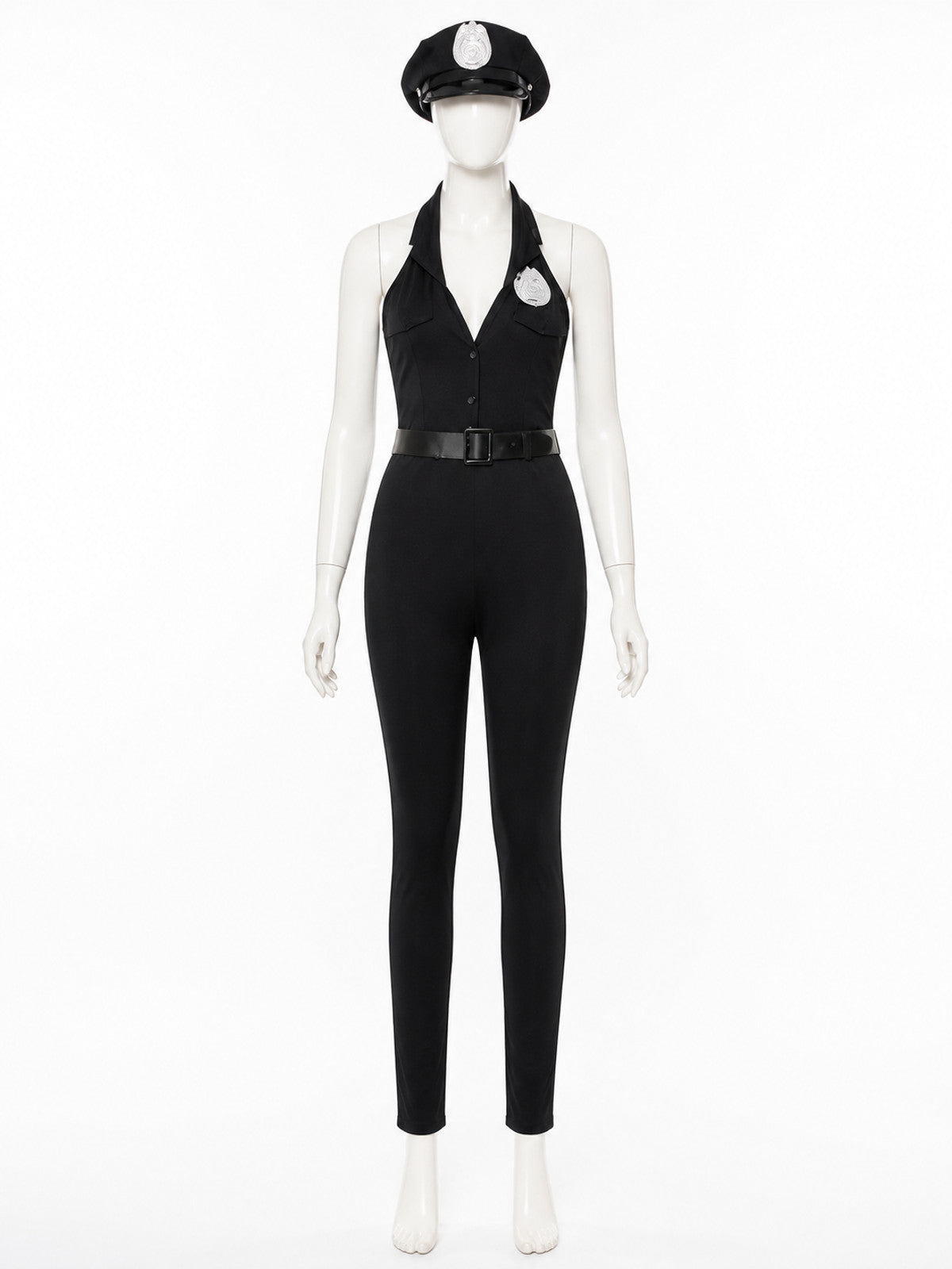 Women’s Police Costume for Carnival and Role-Playing Games on-model view
