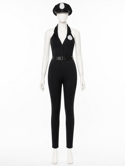 Women’s Police Costume for Carnival and Role-Playing Games on-model view