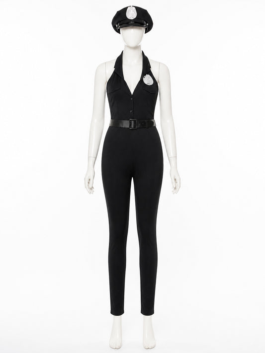 Women’s Police Costume for Carnival and Role-Playing Games on-model view