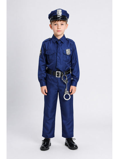 Police Costume with Cap, Belt, and Handcuffs main product view