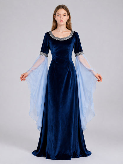Medieval Lace-Up Cosplay Dress on-model view