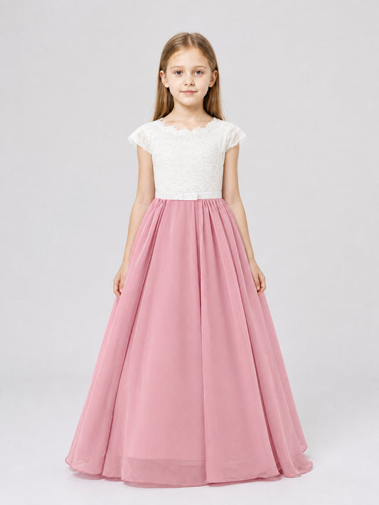 Lace Long Princess Dress for Special Occasions on-model view